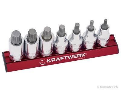 KRAFTWERK 7-t. XZN-Bit-Stecknusssatz MAGALU 1/2'