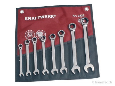 KRAFTWERK 8-t. GearWrench-Satz 8-19 mm Rolltasche