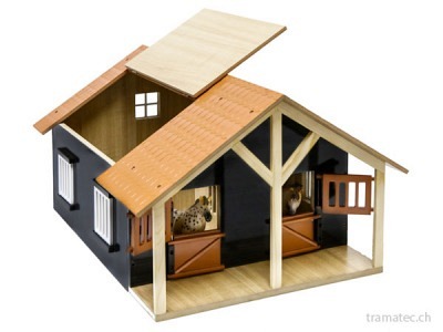 Kids Globe Pferdestall mit 2 Boxen 1:24