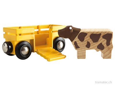 BRIO Tierwagen mit Kuh