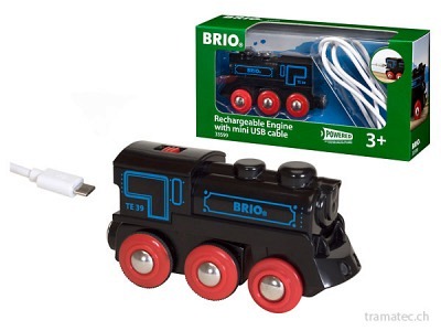 BRIO Schwarze Akku-Lok m.Mini-USB