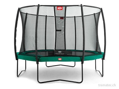 BERG Trampolin Champion Green 330 + Sicherheitsnetz Deluxe