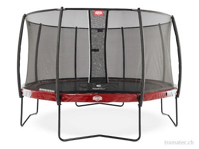 BERG Trampolin Elite Red 430 + Sicherheitsnetz Deluxe