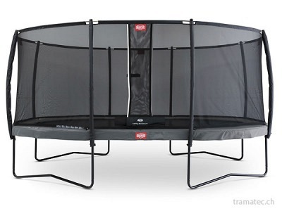 BERG Trampolin Grand Champion Regular 520 Grey + Sicherheitsnetz Deluxe
