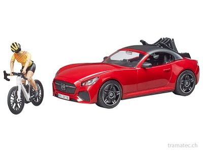 Bruder Roadster mit 1 Rennrad und Radf..