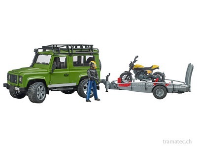 Bruder Land Rover Defender mit Anhänge..