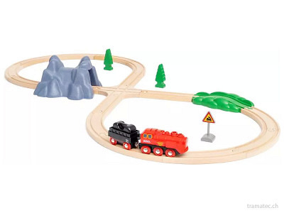 BRIO Batterie Dampflok Set