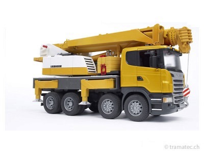 Bruder Scania R-Serie Liebherr Kran-LKW mit Light & Sound Module - 03570