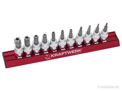 KRAFTWERK 11-t.Loch-TX-Bit-Stecknusssatz MAGALU 3/8'
