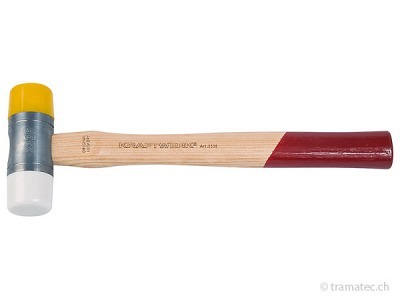 KRAFTWERK Plastikhammer 35 mm Nylon-/PU-Köpfe