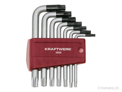 KRAFTWERK 7-t. TX-Stiftschl.satz m.Lochextra kurz