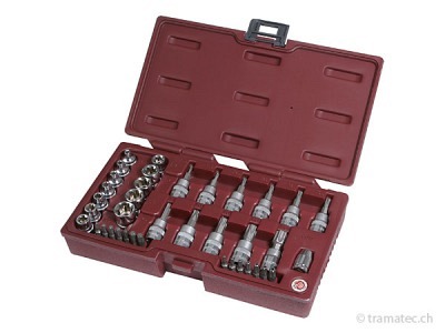 KRAFTWERK 38-t. Torx-SteckschlÜSSELkoffer 1/4' + 3/8'