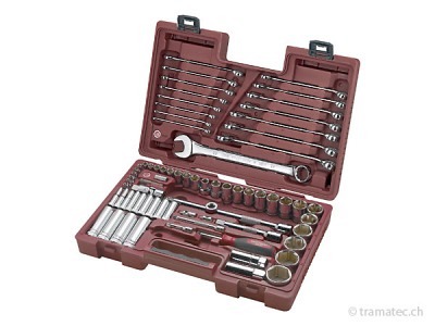 KRAFTWERK 71-t. Werkzeugkoffer modulo 1/4' + 1/2'