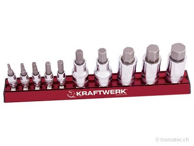 KRAFTWERK 10-tlg. Inbus-Bit-Stecknusssatz MAGALU