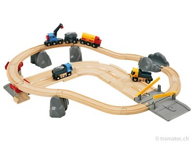 BRIO Strassen & Schinen Steinverlade Set