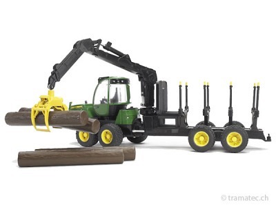 Bruder John Deere 1210E Rückezug mit 4..