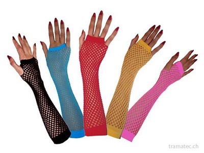 Fasnacht Netzhandschuhe 25cm ass.