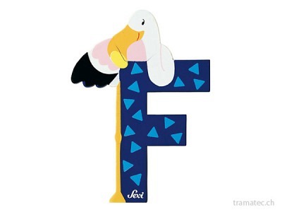 Sevi Buchstabe F Flamingo 10cm