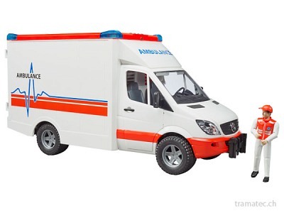 Bruder MB Sprinter Ambulanz mit Fahrer