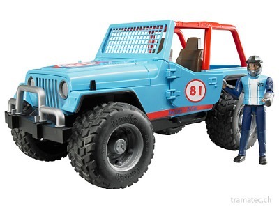 Bruder Jeep Cross country racer blau m..