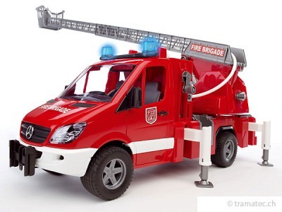 Bruder Mercedes Benz Sprinter Feuerwehr mit Drehleiter - 02532