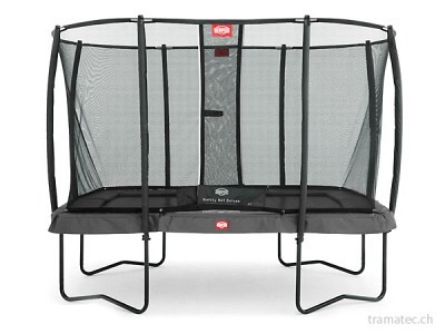 BERG Trampolin Ultim Champion Regular 330 Grey + Sicherheitsnetz Deluxe