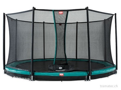 BERG Trampolin InGround Favorit Green 430 + Sicherheitsnetz Comfort