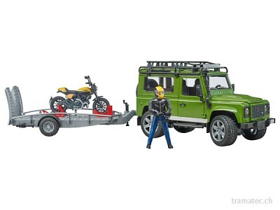 Bruder Land Rover Defender mit Anhänge..