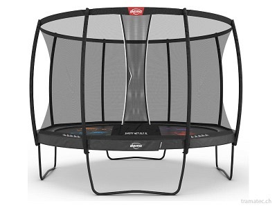 BERG Trampolin Champion Regular 430 Grey Levels + Sicherheitsnetz DLX XL