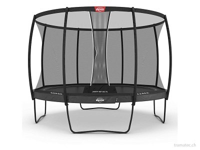 BERG Trampolin Elite grau 430 + Sicherheitsnetz DLX XL