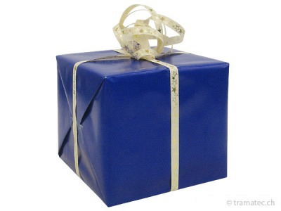 Geschenkverpakung Blau-Gold