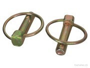 Ersatzteil Klappstecker verzinkt Ø 7 x 36 x 43 mm 50er Pack