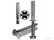 die-schaukel Marathon SXS 2 Betonschrauben 8x60mm und Dübel mit TX40 Bit